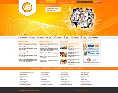 Mẫu website Tập đoàn kinh doanh và truyền thông Việt Nam