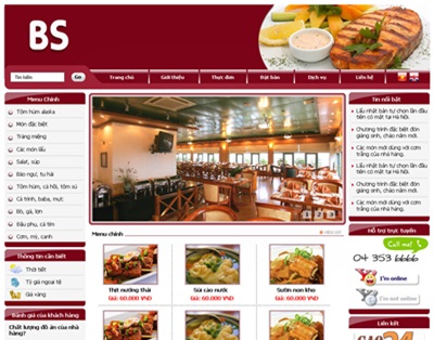 Mẫu website nhà hàng cao cấp